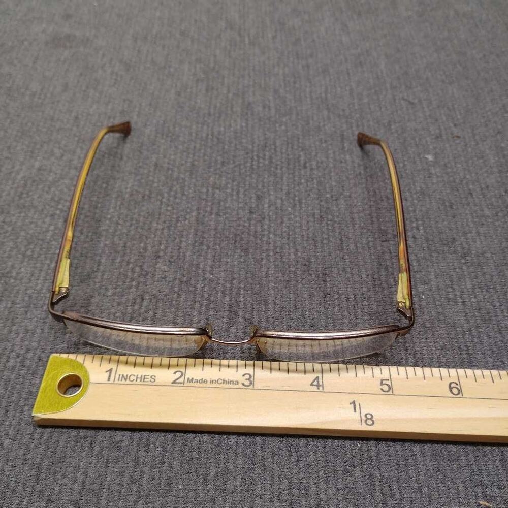 Burberry 1012 Eyeglasses Brown Tortoise Rectangular Half Rim Frames Only 52 18 - Picture 4 of 9